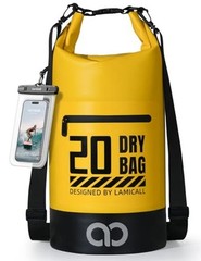 Waterproof Dry Bag with Phone Pouch – 5L/10L//30L/40L 20L Lemon Yellow