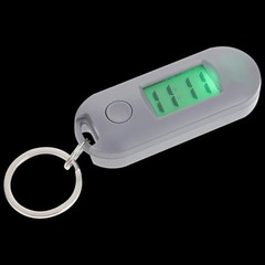 Digital Keychain Watch with Clip, Small Pocket Watch Grey