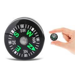 Lightweight Pocket Oil Filled Button Compass, Portable for Gym Outdoor (Green)