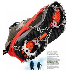 For Outdoor 18 Tooth Stainless Steel Crampons for Snow Hiking and Ice Climbing