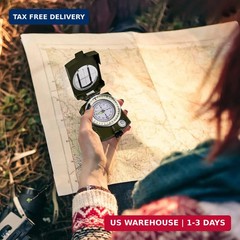 Compasses，Hiking Compass for Survival with ，Waterproof Durable and Pocket-SizedT