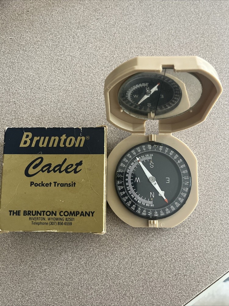 Vintage Brunton Cadet Pocket Transit with Box