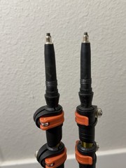Ozark Trail Adjustable Trekking Poles Pair External Lever Lock Gold/Black