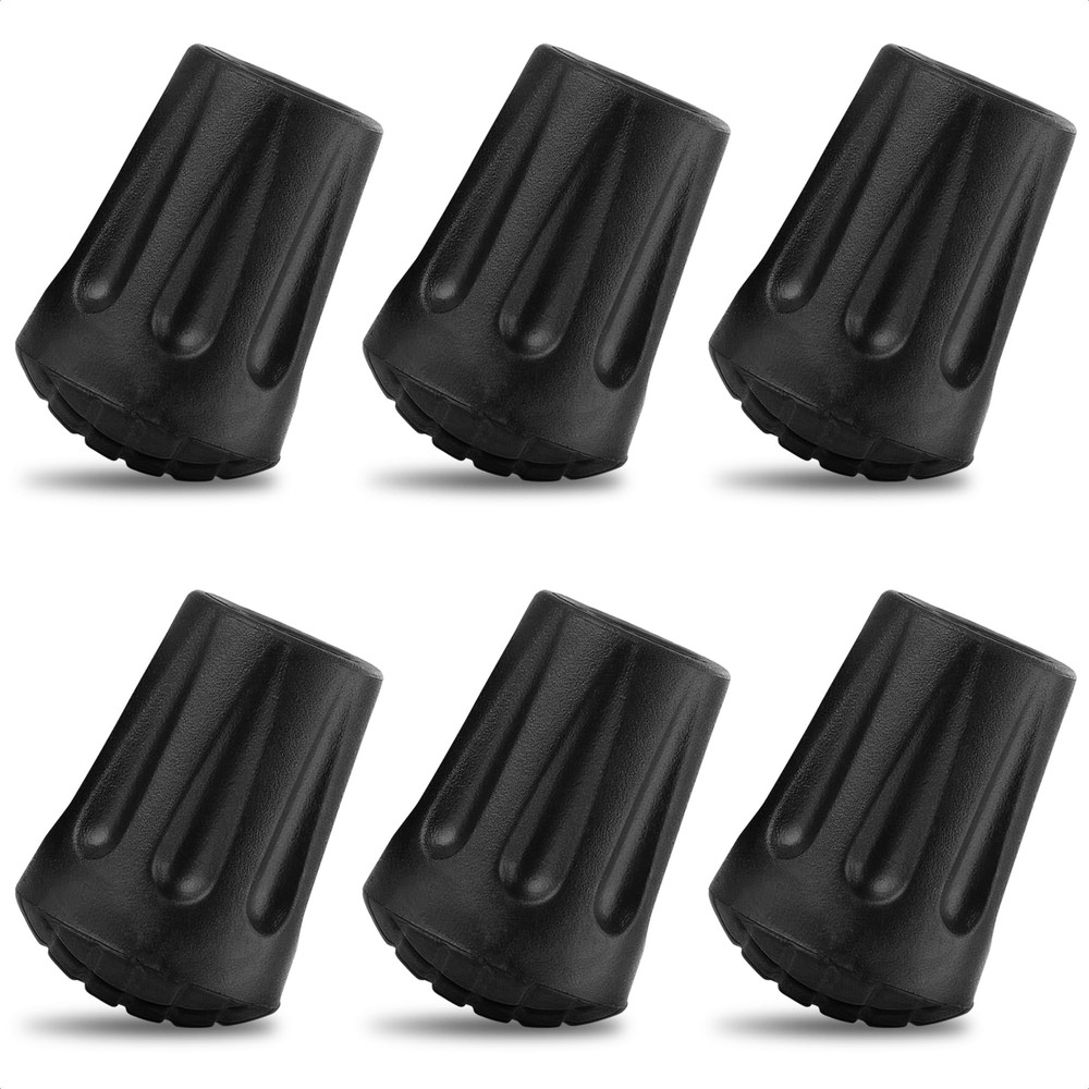 6x Puntas de goma para bastones de senderismo Puntas para bastones de trekking