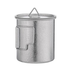 Titanium Camping Mug Portable Coffee Cup 450ml Capacity Smooth Rim Design