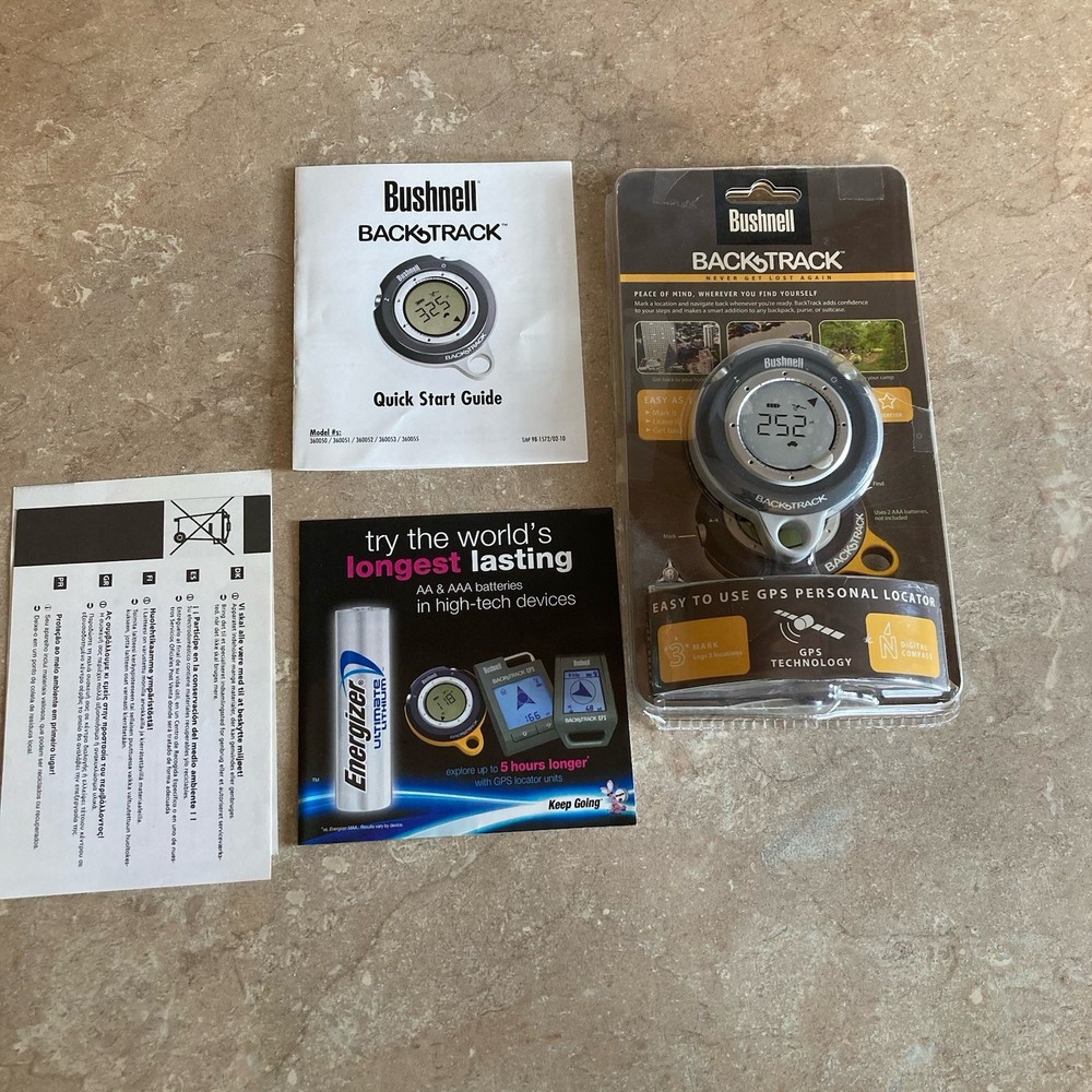 Bushnell BackTrack GPS Personal Locator Compass Model 360053 Tested w/ Box