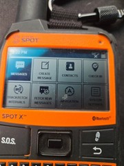 SpotX Bluetooth 2-Way Satellite Messenger with SOS includes strap – used.