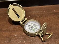 Vintage Lensatic Compass Liquid Filled Military Style Works