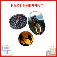 Black Mini Survival Compass Outdoor New 40mm Pocket Oil Filled Compass for Campi