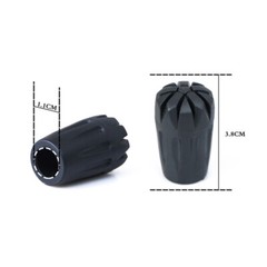 16pcs Mini Alpenstock Rubber Cover Case Pad Protector for Walking Hiking