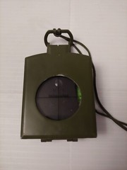 Vintage Military Transit Compass With Original Carrying Case. Color Olive Drab