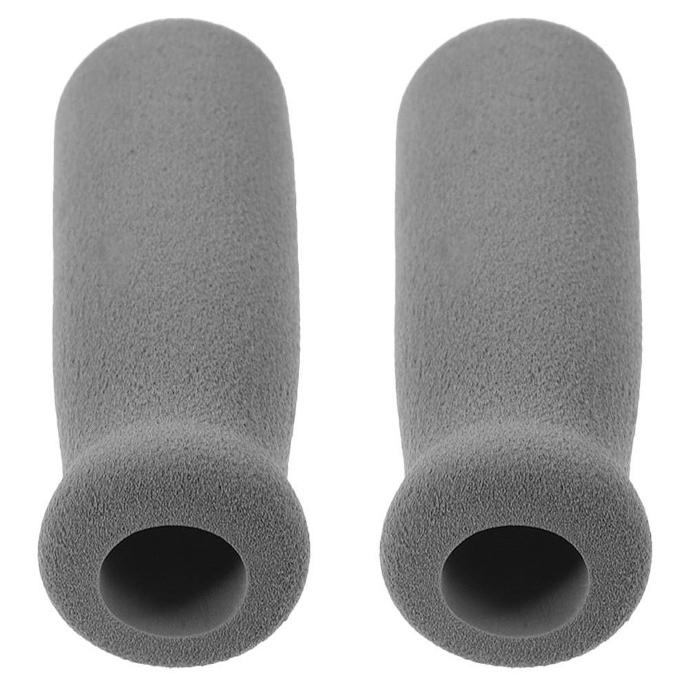 Crutch Handle Grips Sponge Grey for Elderly Daily Use 2Set 4.3×1.4×1.4in