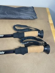 TrailBuddy Trekking Poles – Lightweight 7075 Aluminum Hiking Poles black, W/bag