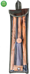 Detachable Hardwood Hiking Stick with Compass 48 Inches and Soft Hand Strap