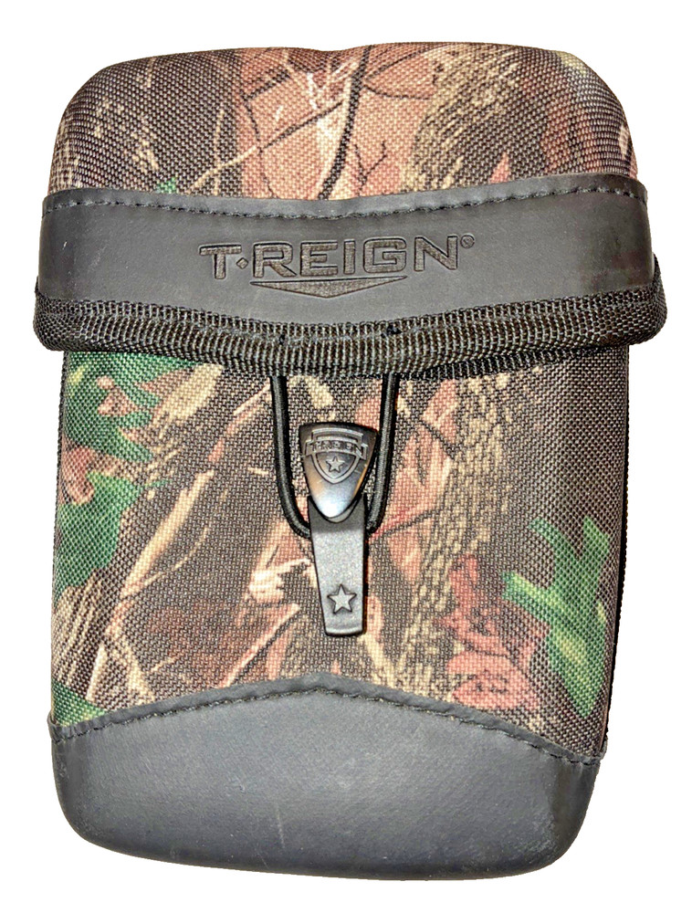 T-REIGN Pro Case Rigid Case Retractable Tether Hunting Bino Range Finder Camo