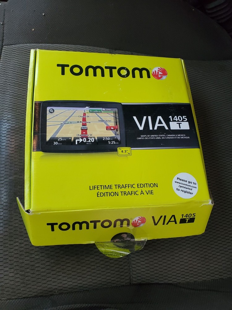 TomTom VIA 1405M 4.3-Inch Portable GPS Navigator never used