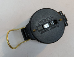 Vintage Precise Pathfinder Engineer Lensatic Compass Taiwan 2 Inch Black