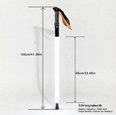 Walking Stick with LED Light for Night Climb, Recharged Glowing Travel Trekki…