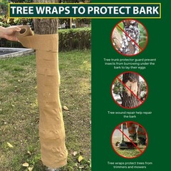 Biodegradable Paper Bark Protector Wrap for Trees Against Frost Insects