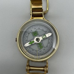 Brass Lensatic Compass Pocket 50mm Military Hiking Sighting Gold Tone Camping
