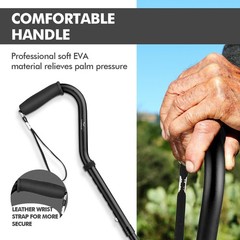 Lightweight Folding Walking Stick with Adjustable Height, 1 Pair