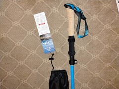 Necasil Foldable Trekking Pole Single 6061Aluminum Hiking Pole Adjustable w/ Bag