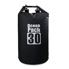 Dry Sack/Floating Waterproof Bag 2L/5L/10L/20L/for Boating, Kayaking, 30L Black