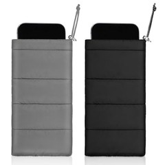 2 Pack Thermal Phone Case 7.48×4.13in Cellphone Pouches Warm Phone Black, Gray