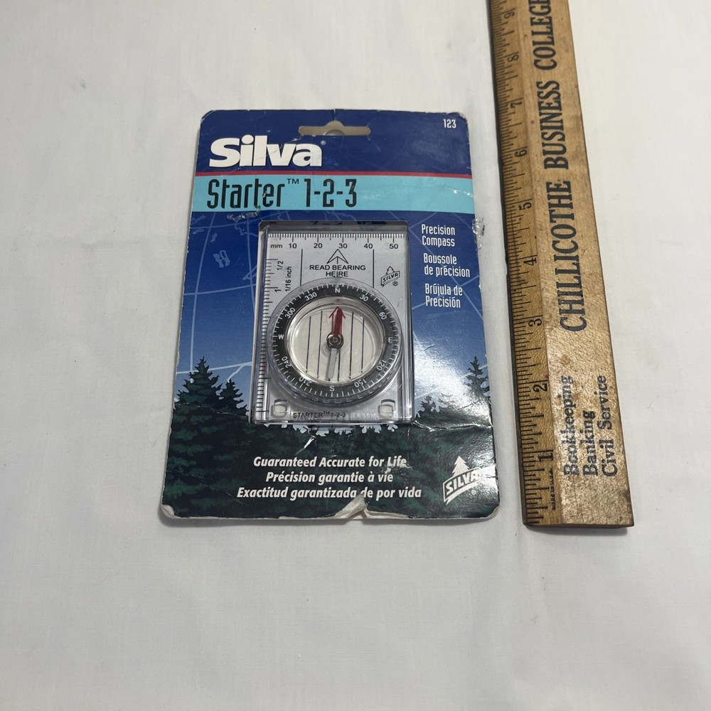 NEW Silva 1-2-3 Beginners Explorers Pocket Starter Compass FREE SHIPPING TO USA