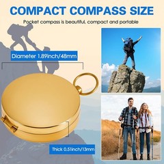 12 Pcs Kids Camping Survival Compass Glow in The Dark Metal Pocket Compass fo…