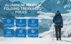 Gifts for Men Christmas Collapsible Trekking Pole, Ultralight 7075 Aluminum
