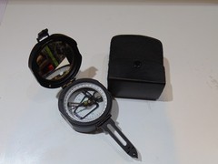 100% Working Brass Brunton Pocket Transit Compass with Leather Case, Brunton