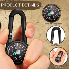 Mini Magnetic Compass Keychain – Pocket Survival Tool for Hiking, Camping & Back
