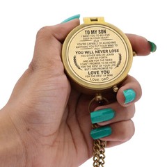 RII Pocket Brass Compass, Nautical Navy Compass for Camping, Travelling, Hiki…