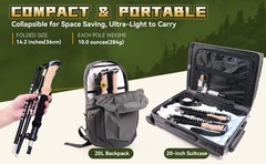 Trekking Poles Aviation Grade Aluminum Alloy-Strong Lightweight Collapsible