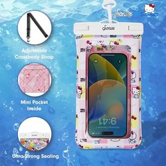 x Sanrio Waterproof Phone Pouch – Floating Phone Case Dry Bag Hello Kitty Grid
