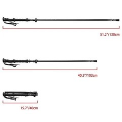 Collapsible Walking Stick for Travel Adjustable Lightweight Trekking Trail Hi…