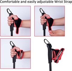 Aluminum Nordic Walking Poles with Ergonomic Grip – 2 Pack