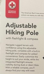 America Red Cross Hiking Pole with flashlight and compass