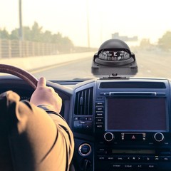 Nautical Compass Portable Dash Mount Guide For Car And Boat ABS Easy To Use