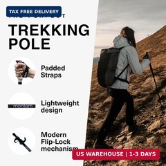 Montem Ultra Strong Trekking, Walking, and Hiking Poles – Collapsible, Lightweig