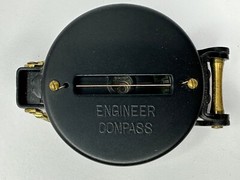 Vintage WFS Engineers Lensatic Compass No. 114 w/ Box Instructions Scouts Hunter