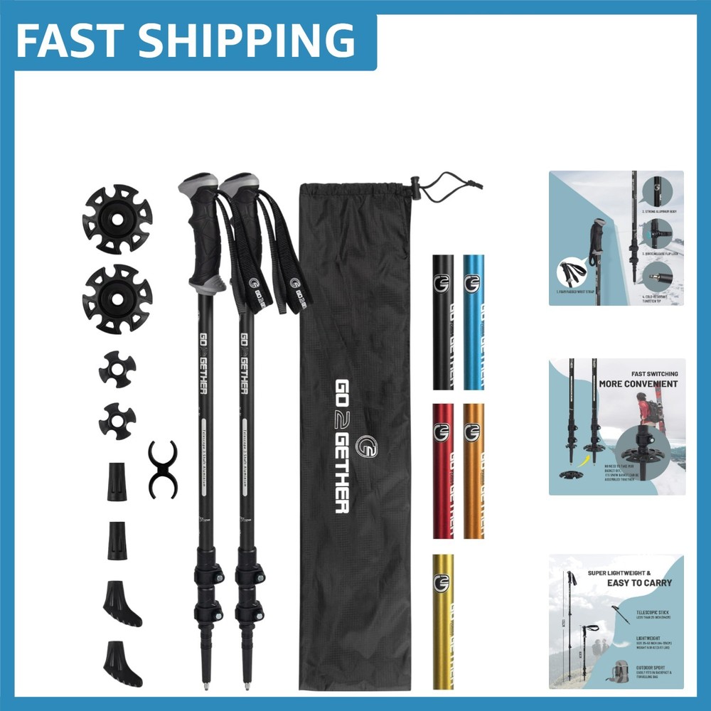 Lightweight Aluminum Trekking Poles – Adjustable Locks & Comfort Grip for Hiking