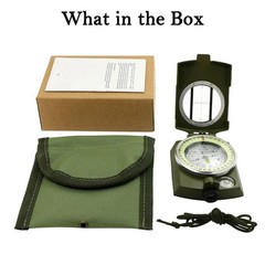 Compass, Hiking Compass for Survival with Lensatic – Water-Resistant Navy