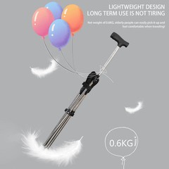 Outdoor Foldable Walking Stick Stool Lightweight Heavy Duty Steel Seat Elderly
