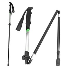 Travel Folding Trekking Hiking Pole with Carrying Case,Collapsible Cane Black