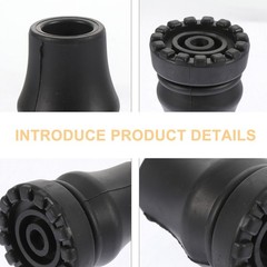 Outdoor Hiking Pole Accessories Rubber for Trekking Pole 2Pcs