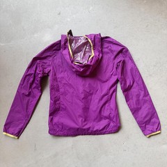 Columbia Lightweight Purple Hiking Windbreaker Jacket with Yellow Zippers