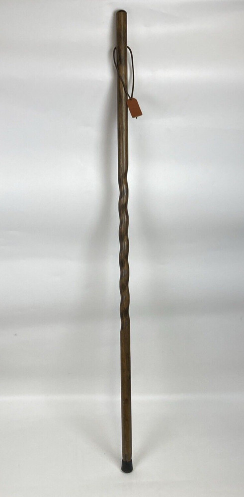 Trail Blazer Twisted Pine Wood 55″ Walking Stick Handcrafted in USA with TAG