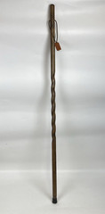 Trail Blazer Twisted Pine Wood 55″ Walking Stick Handcrafted in USA with TAG